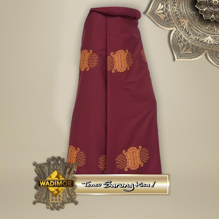 difv- Wadimor Sarung Tenun Jacquard Bordir Pintu Aceh Kain Katun Dewasa