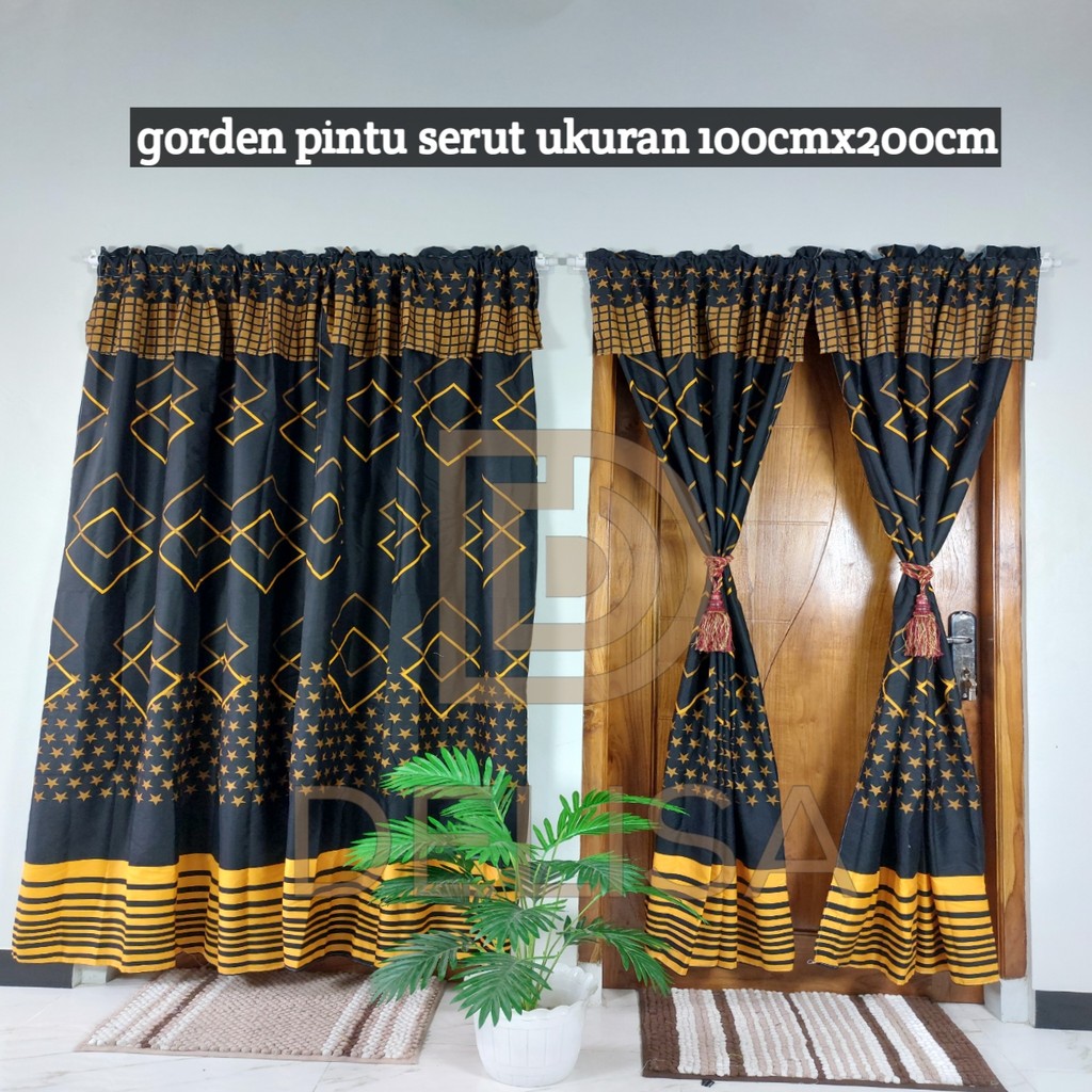 Gorden pintu kamar tidur / Hordeng pintu kamar tidur 1 pintu / Gordeng pintu kamar panjang 2 METER
