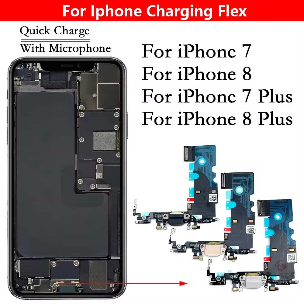 Charge Port Flex Board For Iphone 7 8 Plus 7Plus 8Plus Usb Charger Charging Port Dock Connector Flex
