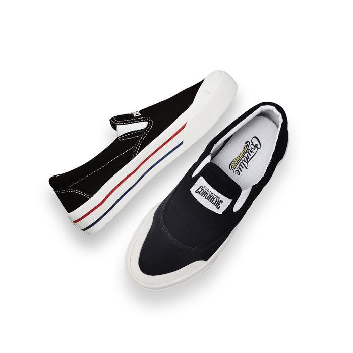 d1nv- Sepatu Slip On Adliswill Corvalue Footwear Globe Bw Gr Merah Biru Shoes Sneakers Flat