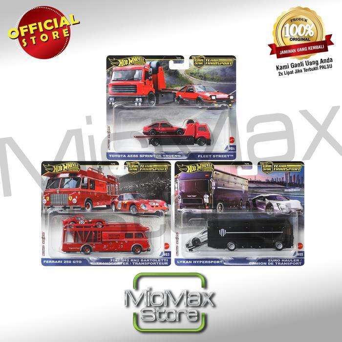 Hot Wheels HOTWHEELS Premium Car Culture Team Transport 2 Pack FERRARI TOYOTA LYKAN FLF56