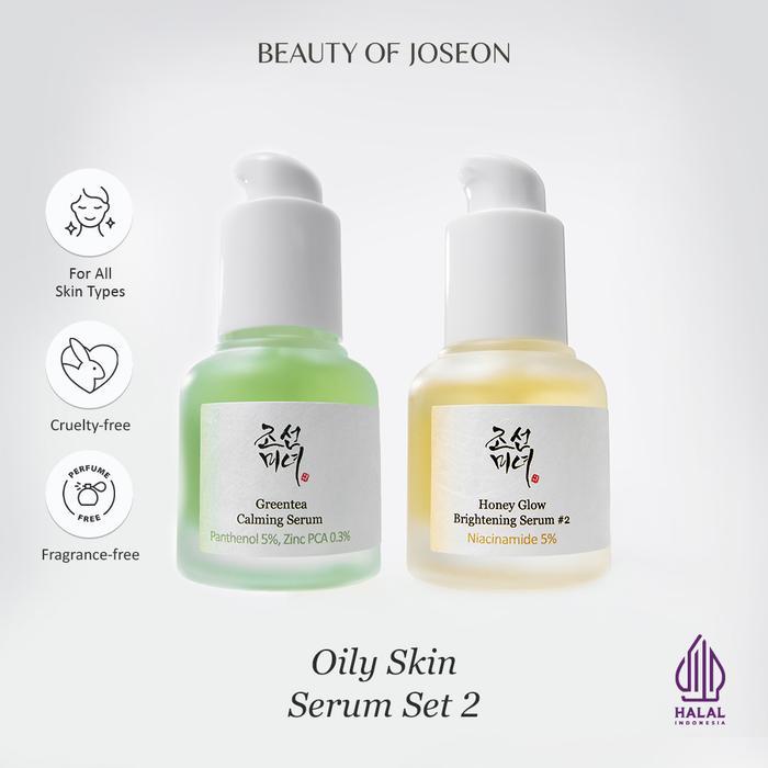 Beauty of Joseon Oily Skin Serum Set 2 [Green Tea - Calming Serum+ Honey Glow #2 ]