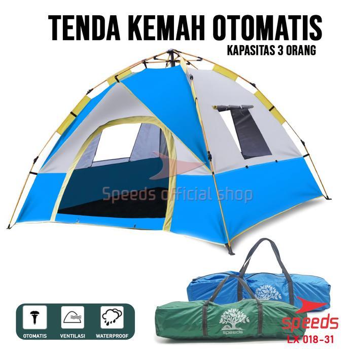 Terlaris - Tenda Camping Lipat 2 Orang Tenda Gunung Tenda Manual Portable Waterpoof Outdoor SPEEDS
