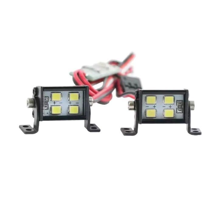 2Pcs Light Bar 4 Led Roof Lamp Rc Axial Scx10 Rc4Wd D110 D90 Mn128 Mn86 Led Rc