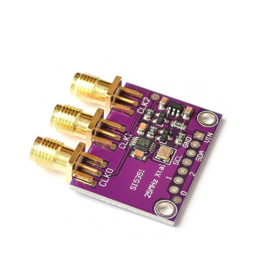 DC 3V-5V 5351 Si5351A Si5351 I2C Clock Generator Breakout Board Module Signal Generator Clock 8KHz-1