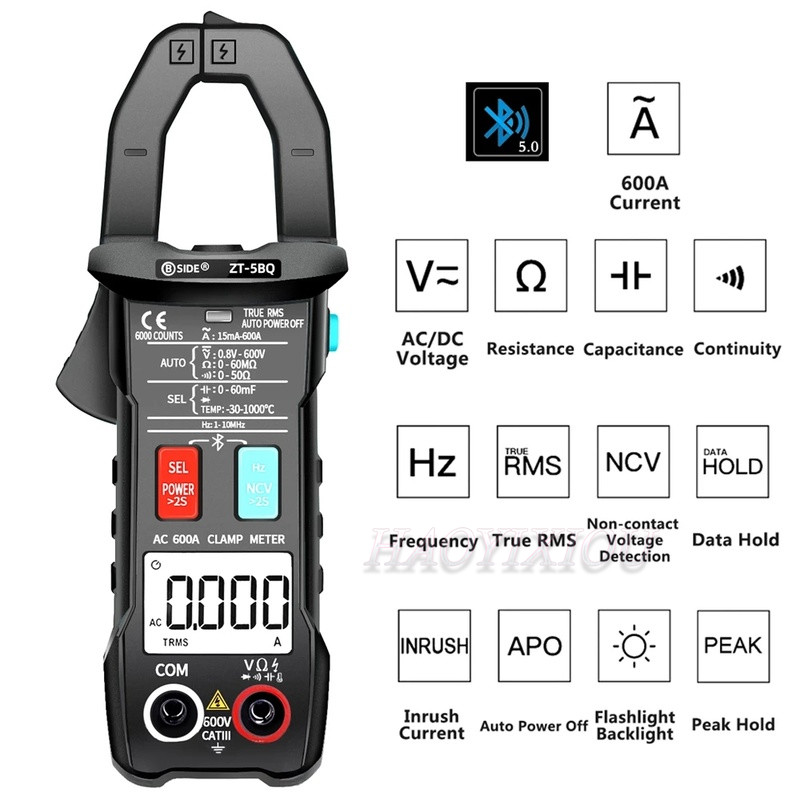 Digital Clamp meter BSIDE ZT-5BQ Wireless Technology Smart multimeter True RMS Voltmeter Ammeter Aut