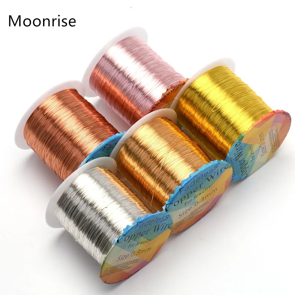 Solid Colorfast Copper Wire Tarnish-Resistant Beading Wire DIY Craft Jewelry Making Accessories 18