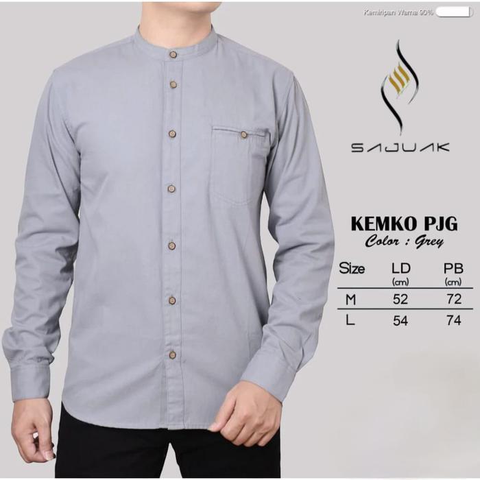 SAJUAK BAJU KOKO PRIA LENGAN PANJANG KEMEJA KOKO PANJANG BAJU KOKO PRIA BAJU MUSLIM PRIA
