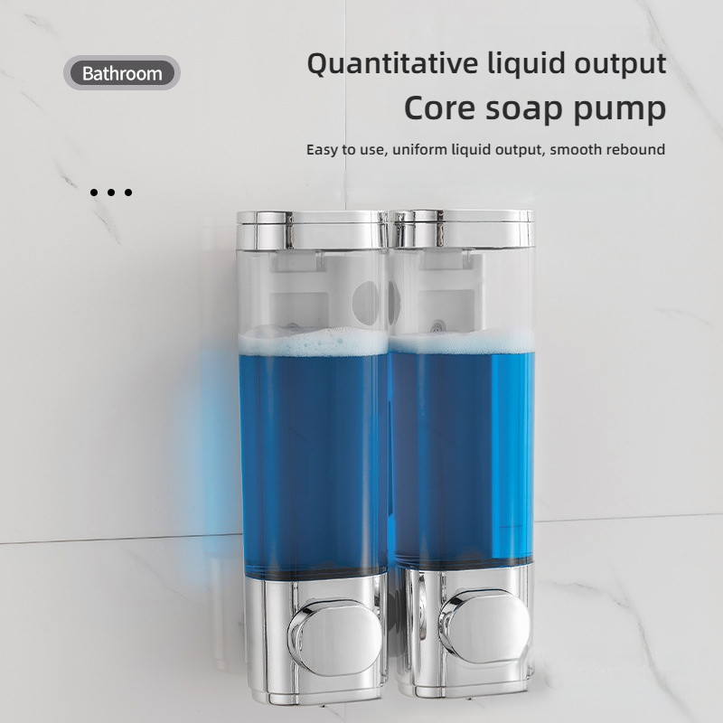 Household soap dispenser, bathroom stainless steel non drilling wall soap dispenser, steel bathroom