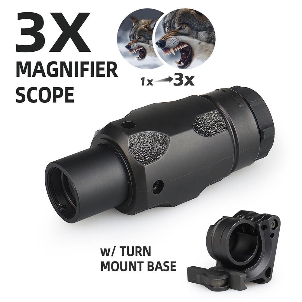 3X Magnifier Rifle Scope sight with QD FTC scope mount for Hunting gz10411B