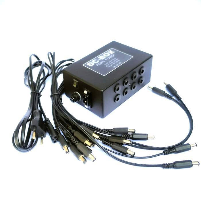 ADAPTOR EFEK GITAR POWER SUPPLY 8 OUT 8 CHANEL 2A TRAFO KABEL LURUS