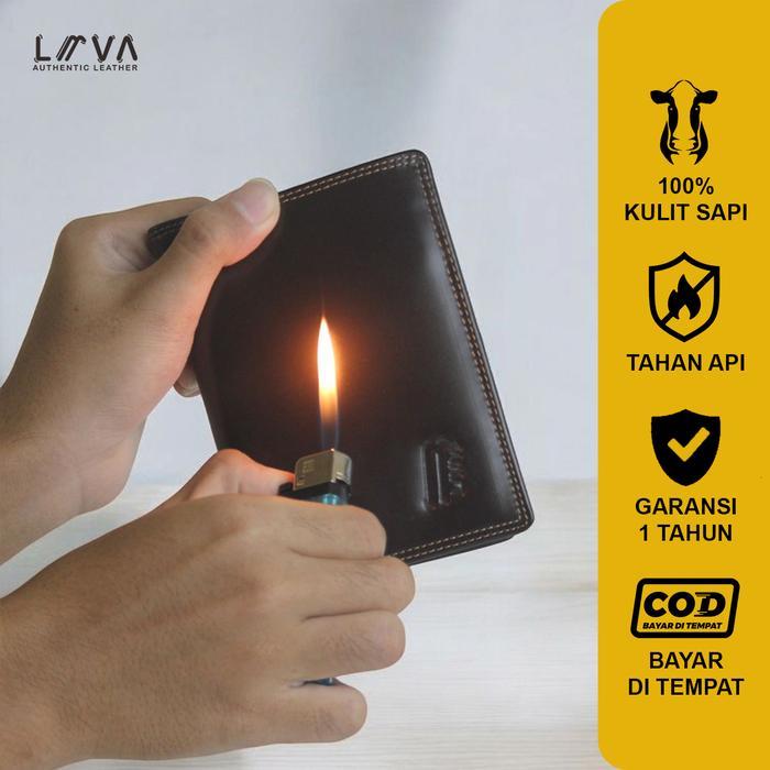 TERBARU Dompet Pria Dompet Kulit Asli Dompet Kartu Lava Krisna Wallet 16 Slot Kartu Cowok