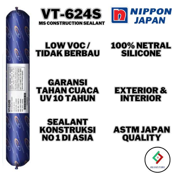 jgmh- Sealant Sosis Vtech Nippon Sealant Ms Construction Vt-624 Sealant Acp Lem Marmer 600Ml