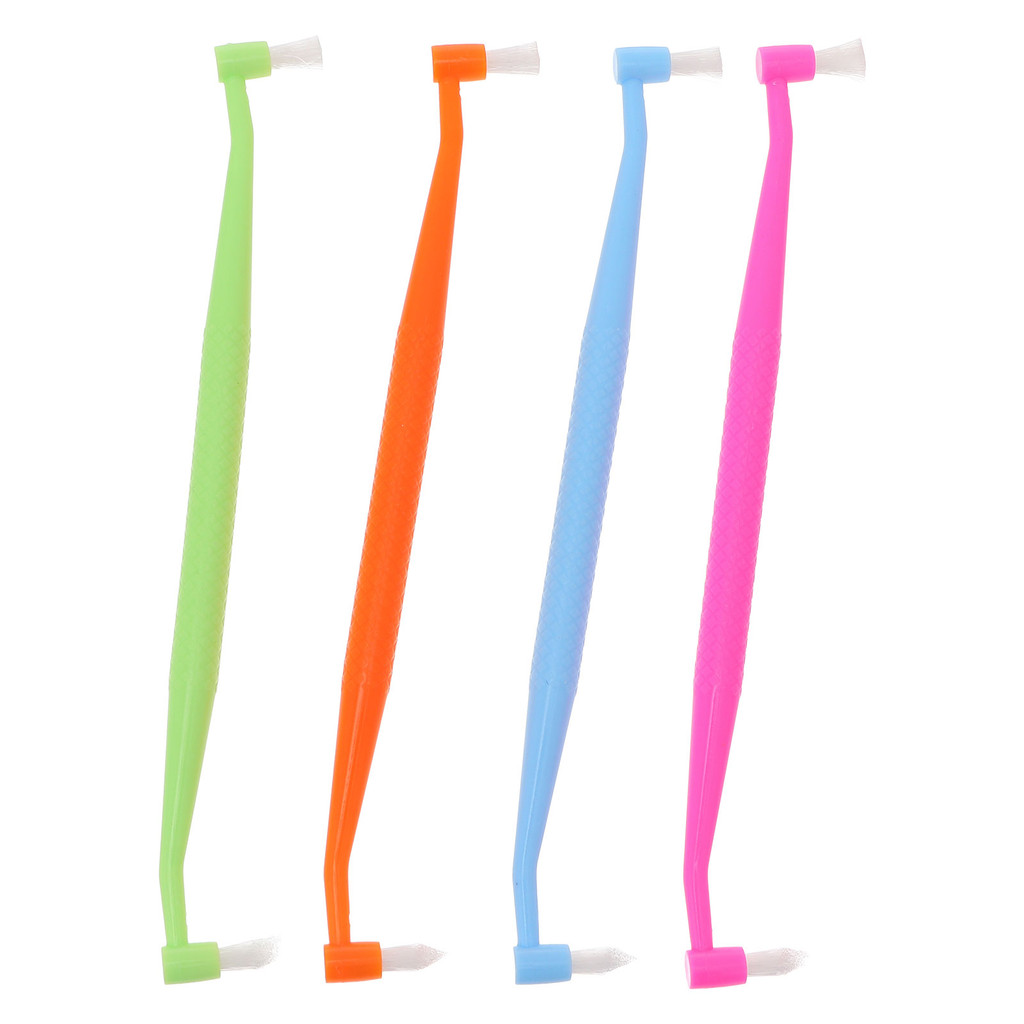4pcs Dual Heads Toothbrush Double Ended Brush Interdental Cleaner Manual Al Hygiene Tools Tapered