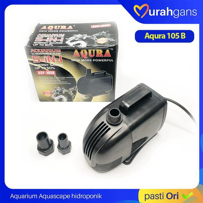 Ready- Pompa Aquarium Aqura 105B Original Low Watt Pompa Kolam Koi -Gratisongkir