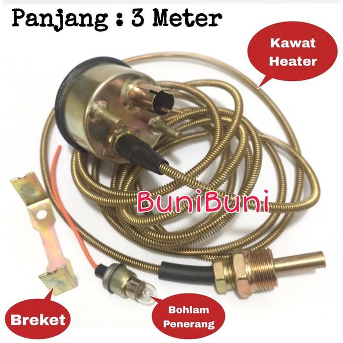 Ampere Temperatur / Ampere Panas / Meter Pengukur Suhu Air Untuk Mobil & Mesin Universal