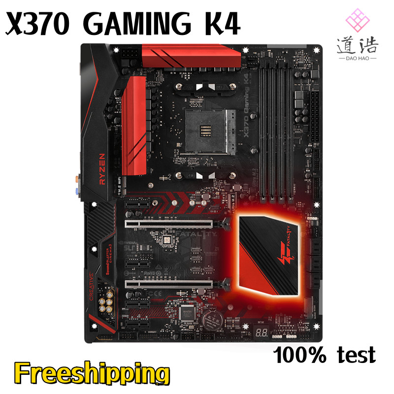 For Asrock X370 GAMING K4 Motherboard 64GB HDMI PCI-E3.0 M.2 Socket AM4 DDR4 ATX X370 Mainboard 100%