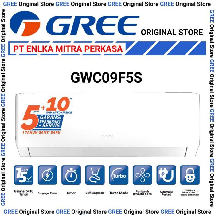 NEW PROMO AC GREE 1 PK AC GREE INVERTER 1 PK AC GREE GWC - 9F5S