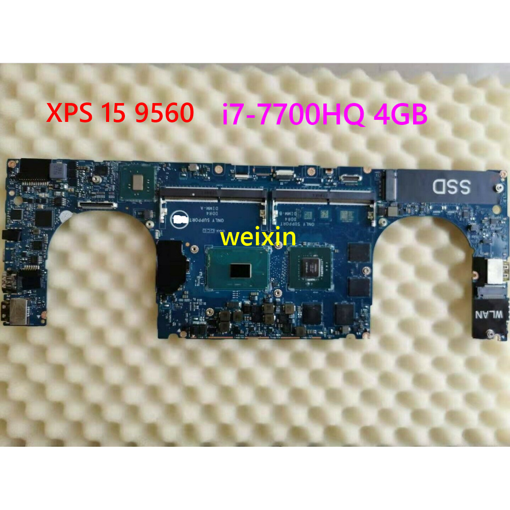 Uesd For Dell Xps 15 9560 Motherboard With I7-7700Hq 4Gb Nvidia 1050