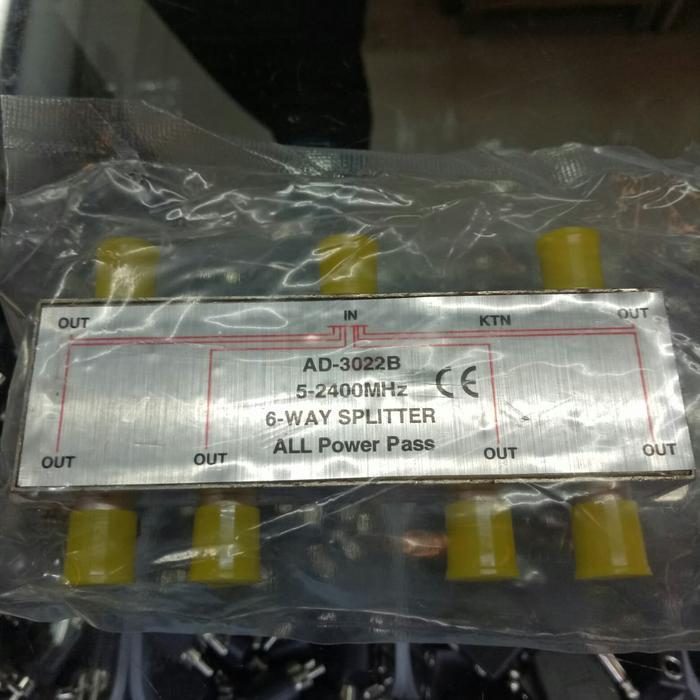 SPLITER ANTENA TV 6WAY CABANG DARI 1ANTENA KE 6TV