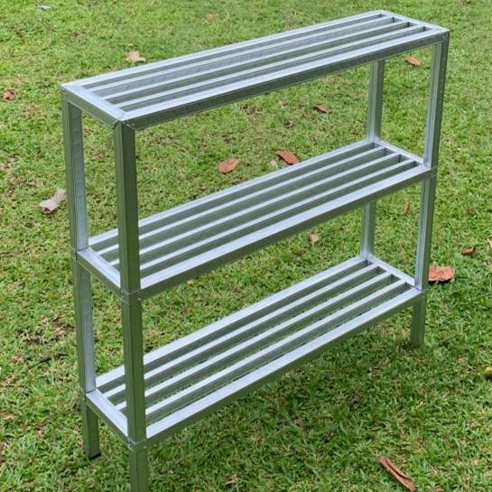 3 SUSUN RAK SEPATU/RAK BUNGA MURAH/RAK BUNGA BESI/HOLLOW BAJA RINGAN