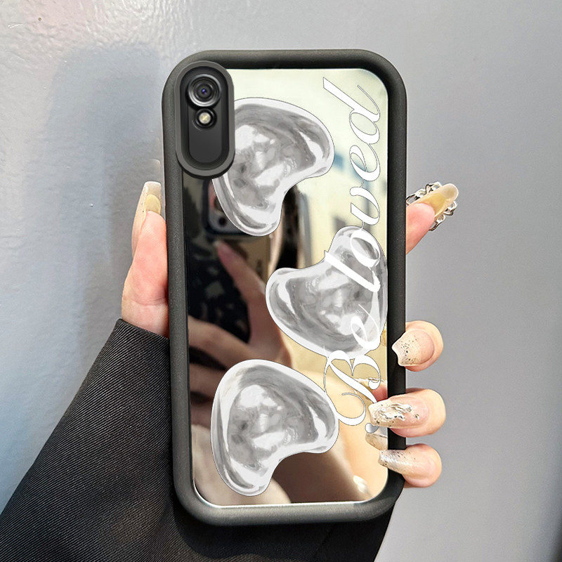 Casing Hp Xiaomi Redmi 9A Redmi 9i Redmi 9T Redmi 9 Power Case HP Casing pola Bunga Hitam Putih Kasi