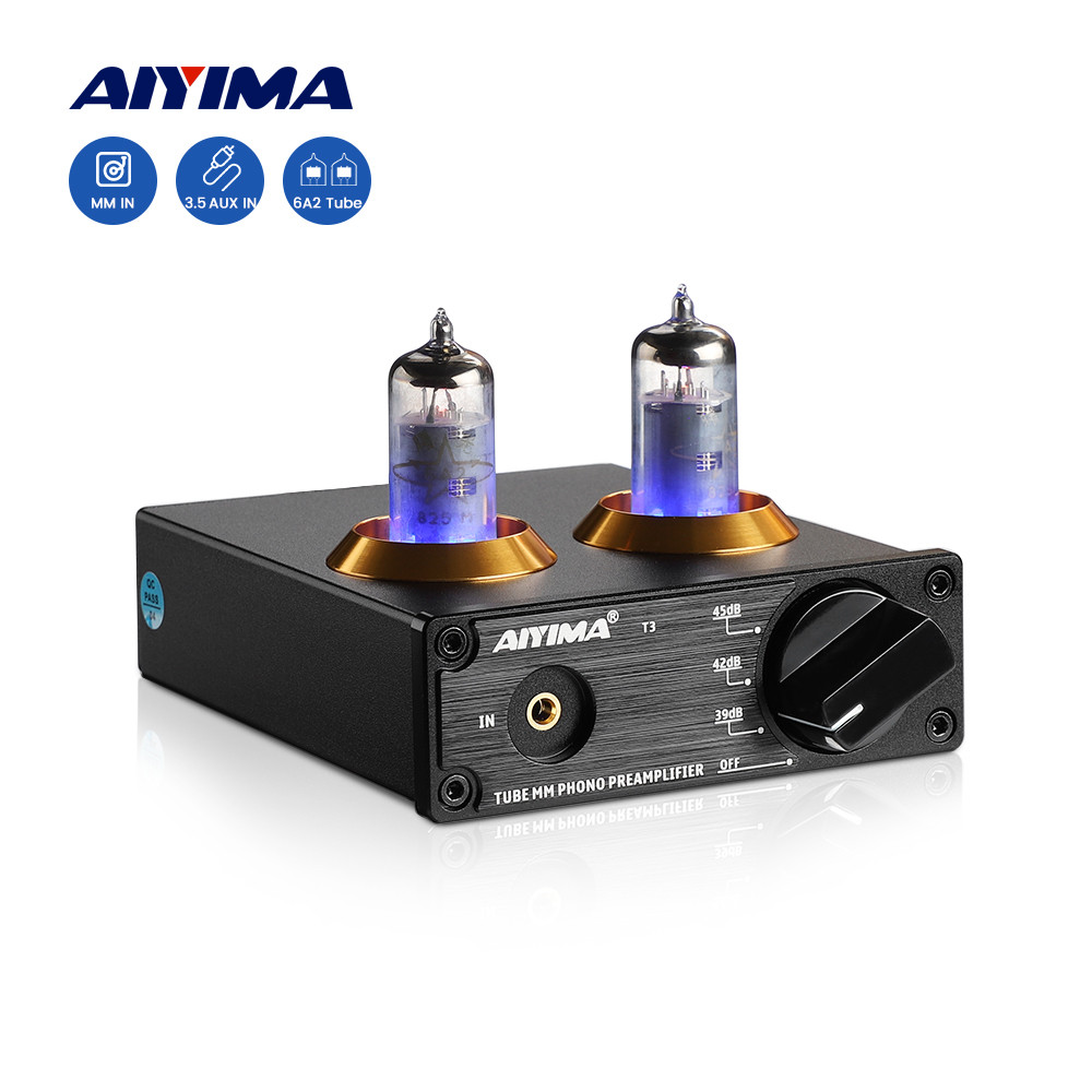 Aiyima Tube T3 Hifi Pre Amplifier Audio Board Tube 6A2 Phono Preamp Phonograph Preamplifier Diy