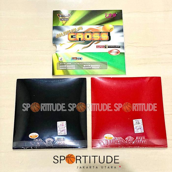Karet Bat Pingpong Karet Bet Pingpong Rubber 729 CROSS Isi Sepasang