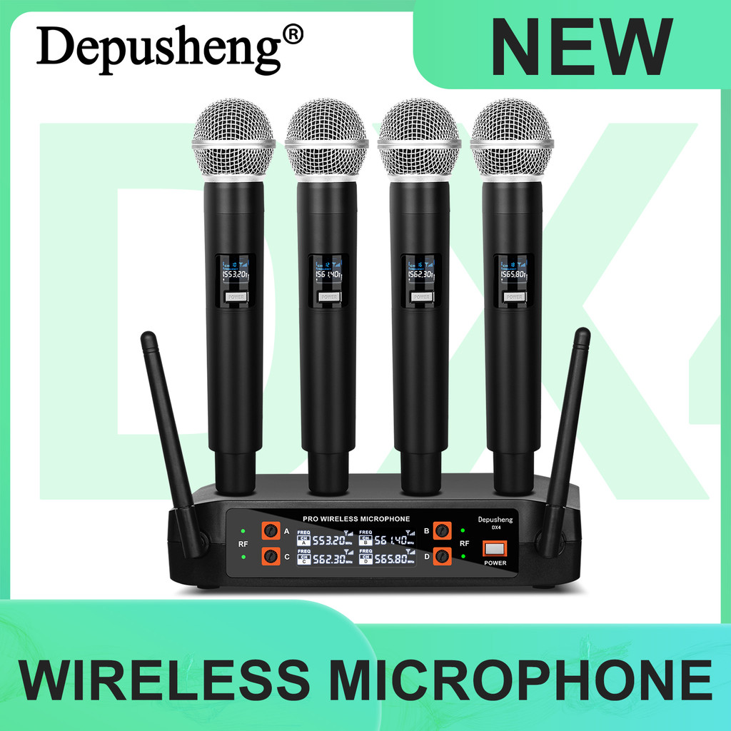 Depusheng Dx4 Wireless Microphone 4-Channel Handheld