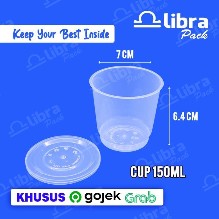 DISKON 1 Pcs - Thinw Cup Puding 150ml Per Dus Tempat Gelas Sambal Cup Puding Mini Libra GOJEK READY