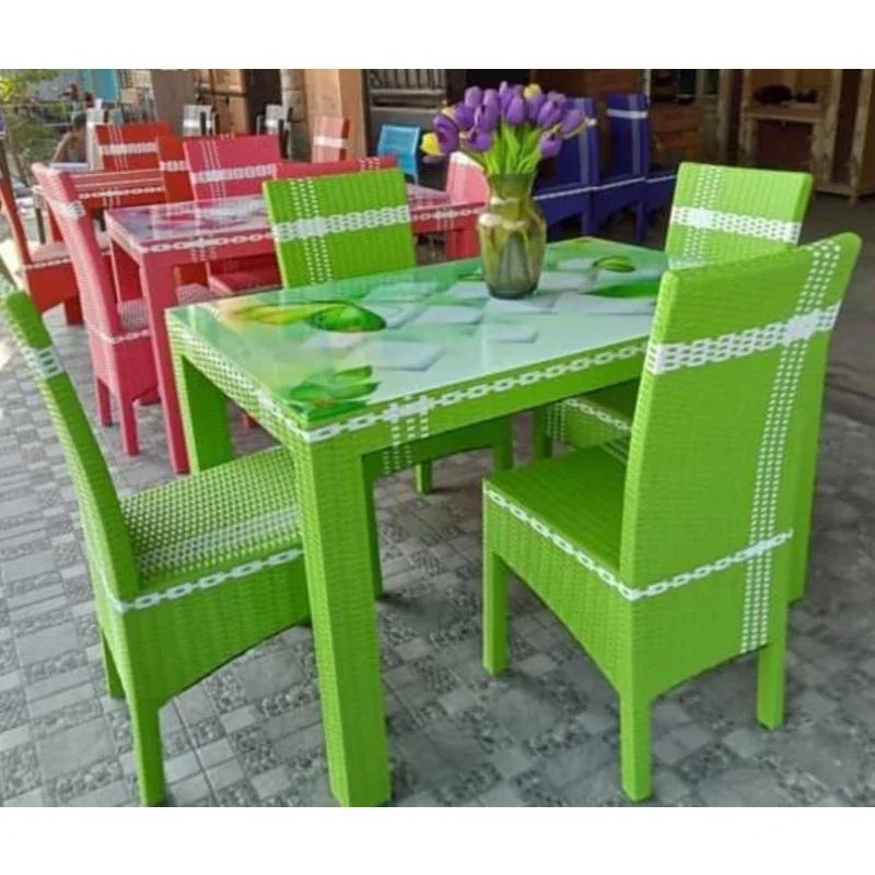 MEJA MAKAN ROTAN SINTETIS 4KURSI