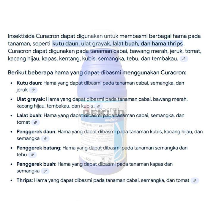 Curacron 500EC 500 ml Insektisida Kontak Pestisida Pembasmi Hama Serangga Tanaman
