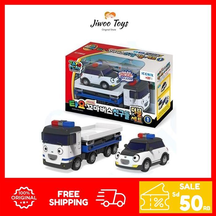 Mainan Tayo Mini Tayo Bus Set Police Car And Lift Truck TYT-121001