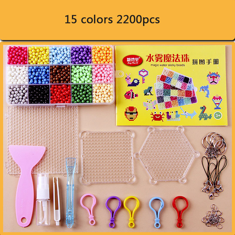 3D Beads puzzle Crystal DIY water spray beads perlen set ball games handmade magic toys for children