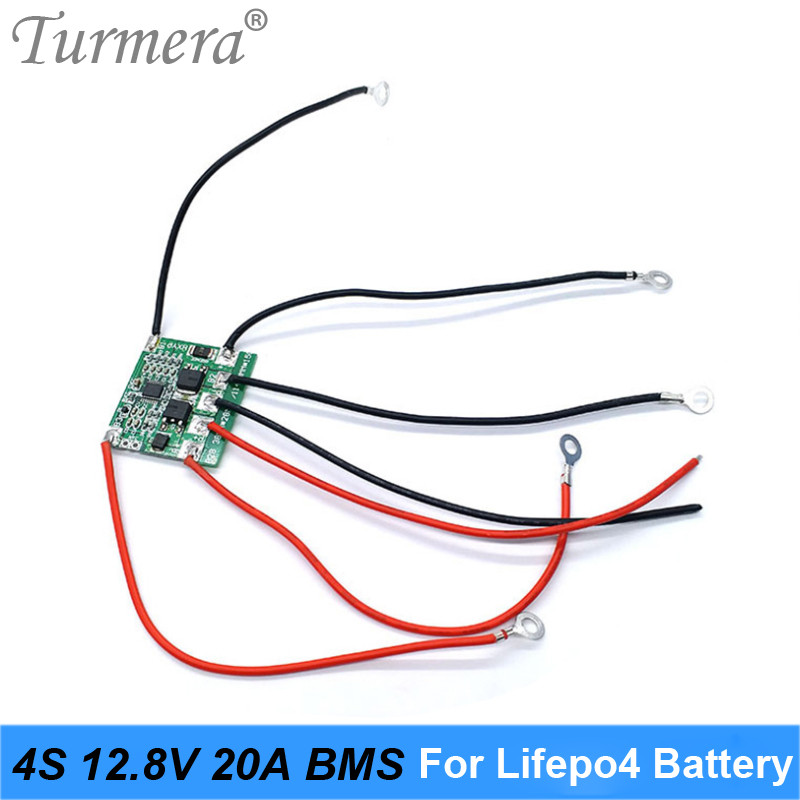 Turmera 4S 12.8V 14.4V 20A 32650 32700 Lifepo4 Battery BMS for Replace 12V Lead-Acid or Uninterrupte