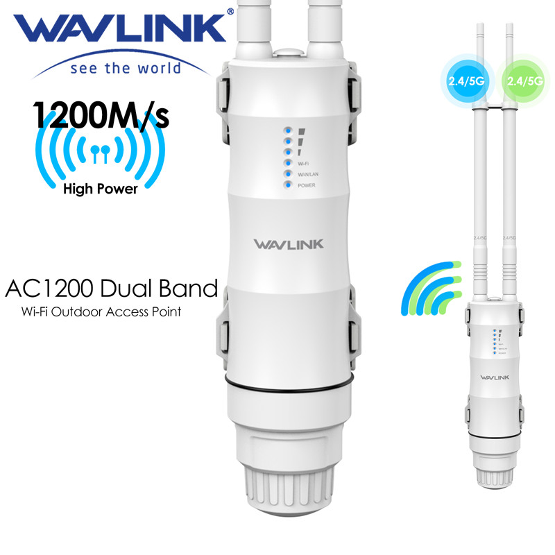 Wavlink Ac300/600/1200/1800/3000 Dual Band Outdoor Router Access Point Outdoor Wi-Fi Extender With