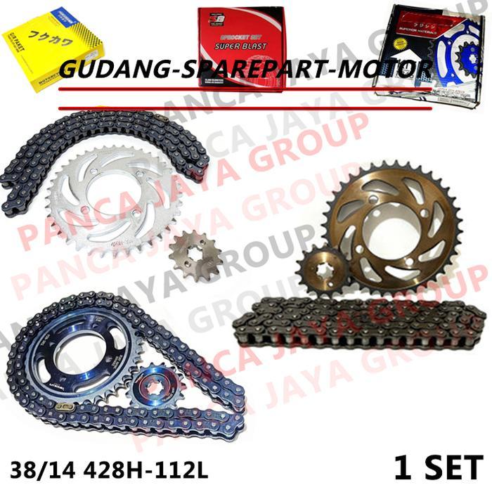Paling Murah Gear Set Baja Gear Paket Rantai Sepuh Baja Racing Jupiter Mx New 135 Terlaris