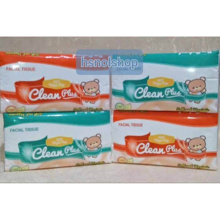 [Voucher] Tissue Clean Plus 180 sheets 4 pack / Tissue Facial Clean Plus 180 sheets