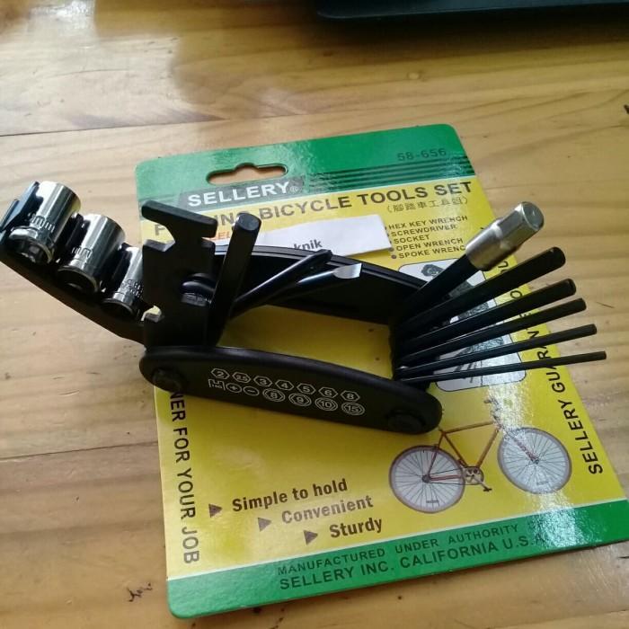 Kunci Sepeda Tools Set Sepeda Sellery USA Folding Bicycle Tools Set