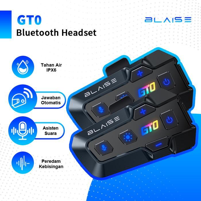 BLAISE GT0 Headset Helm Bluetooth Headset Mic Hard Mic dan Soft Mic Headset Bluetooth Helm Motor Tws