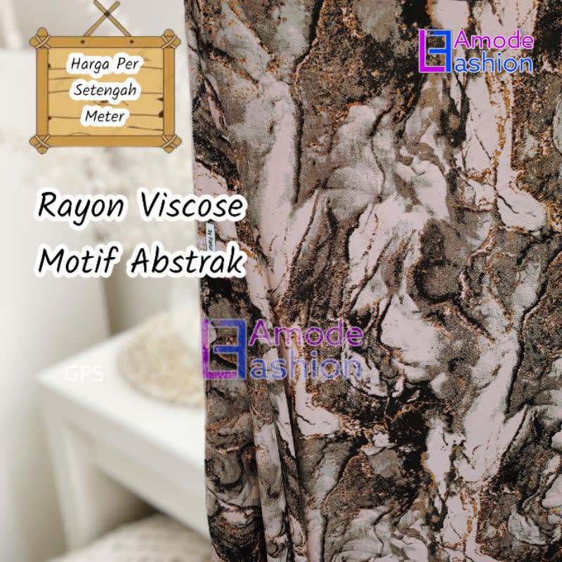 Kain Rayon Viscose Motif Abstrak