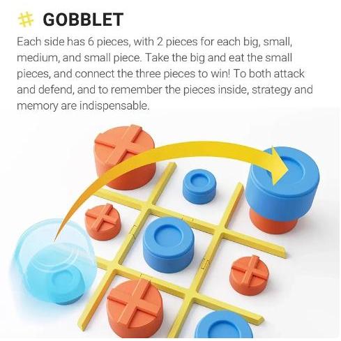 N203- Giiker Super Tic Tac Toe Bolt Chess Puzzle Toys Mainan Asah Otak