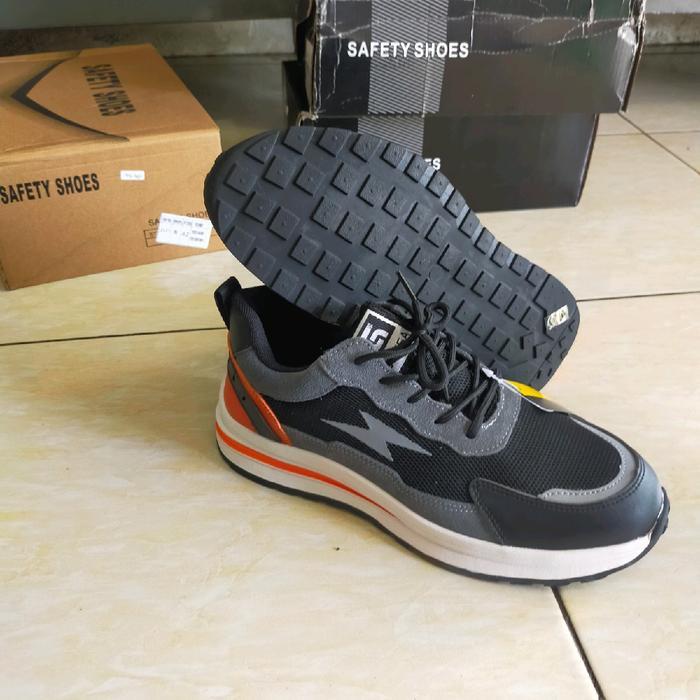 j88o- Sepatu Safety Sporty Guyisa 115 Ujung Besi Anti Tusukan Shoes Kerja Pria Wanita