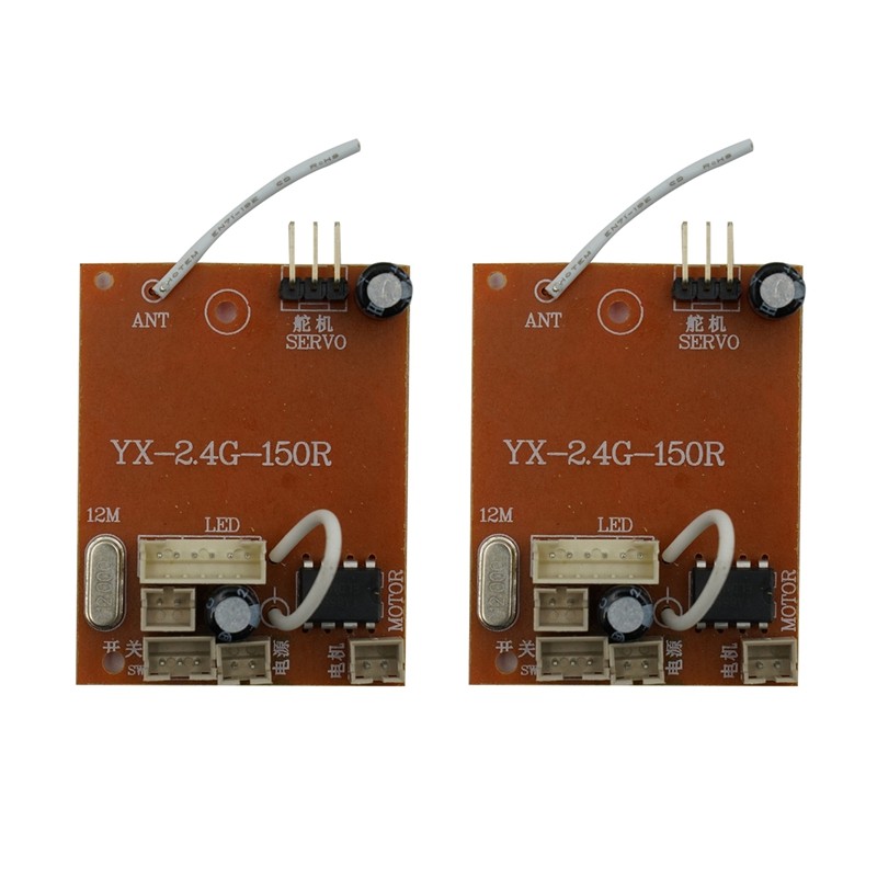 2X 2.4G Full Scale Model Receiver Circuit Board With Antenna For MN D90 D91 MN45 MN96 MN99S RC Car P