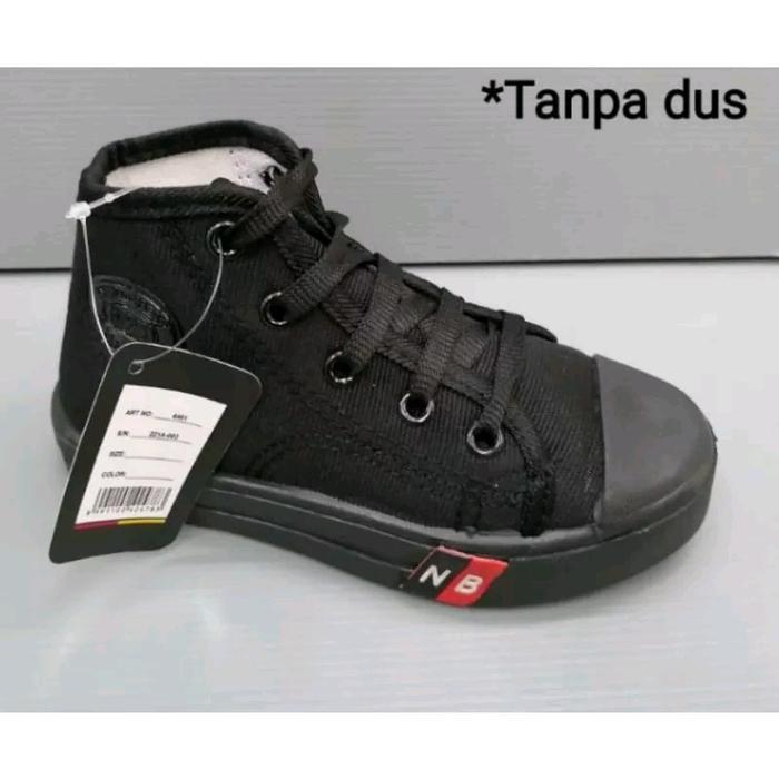 SEPATU NB HITAM, SEPATU SEKOLAH Karet Shoes Casual