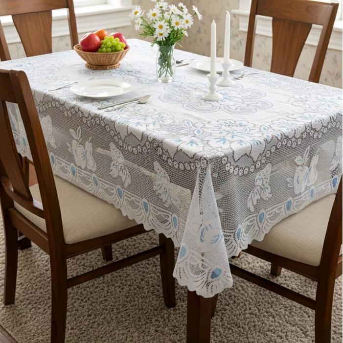 Taplak meja makan 4 kursi