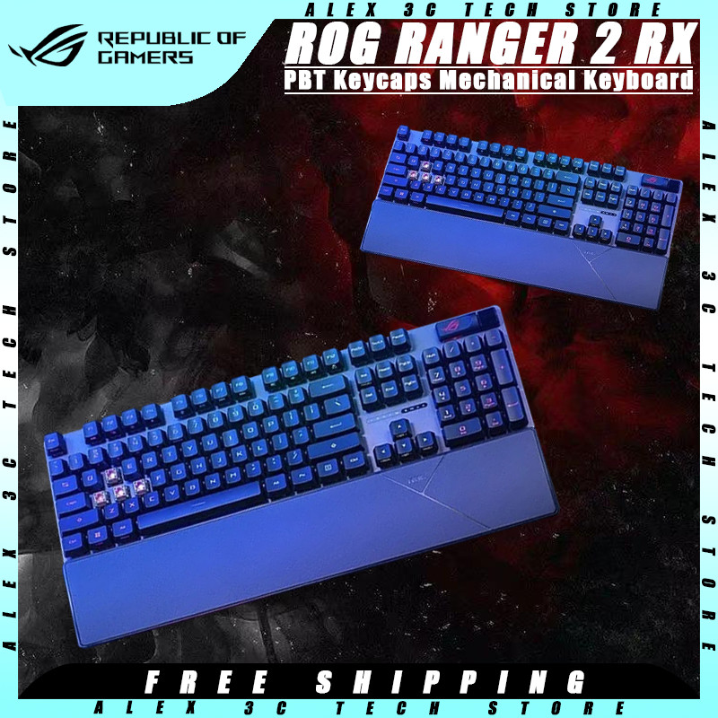 ROG RANGER 2 RX Mechanical Keyboard Wired PBT Keycaps Waterproof Optical Switch RGB Customized Gamin