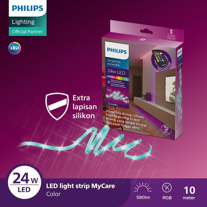 Lampu Philips Led Strip Mycare 24W 10M Plug And Play Rgb Color