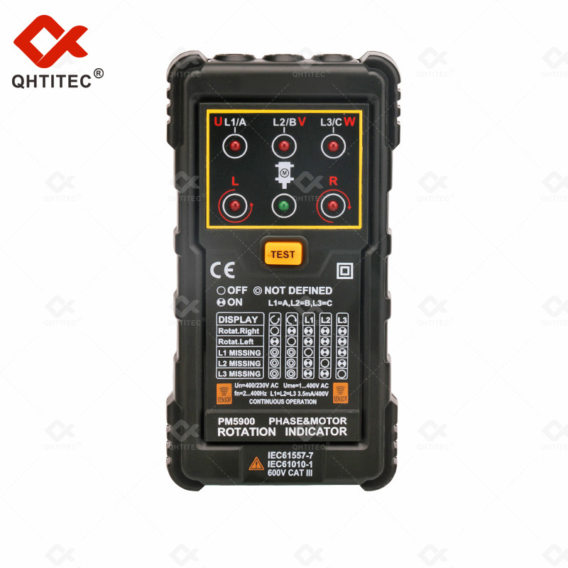 Qhtitec 3 Phase Rotation Tester 120V ~ 400V Ac Digital Phase