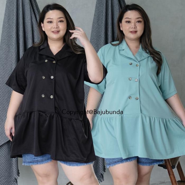 Jumbo Dress Tunik Wanita Knit Crepe Nancy Busui Ld 130-140